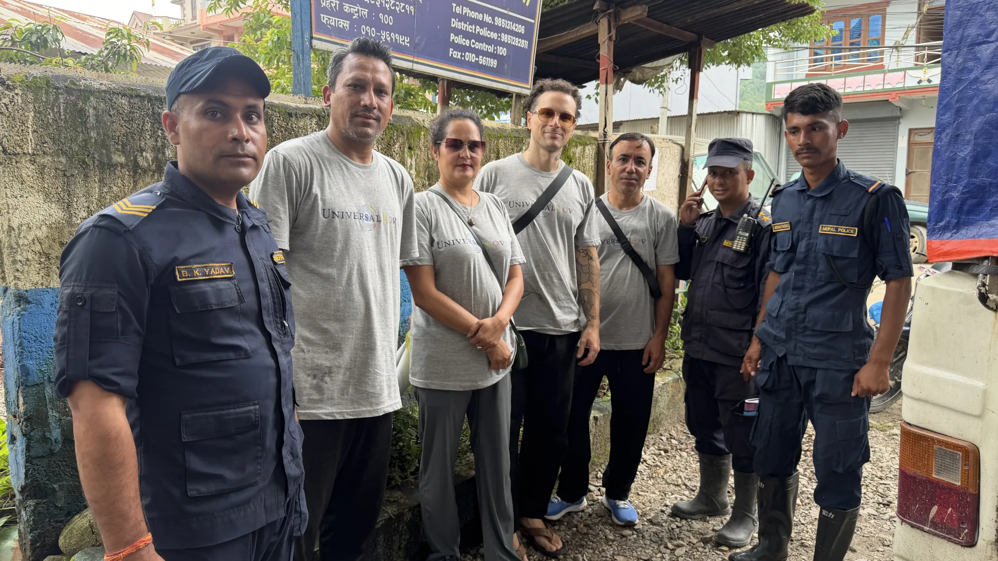 With Nepal Police at the district police station